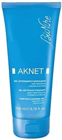 Bionike Aknet, Gel Detergente, Scrub purificante, 200 ml