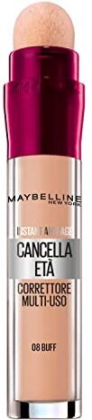 Maybelline New York Correttore Liquido Il Cancella Età, con Bacche di Goji e Haloxyl, Copre Occhiaie e Piccole Rughe, 08 Buff, 6,8 ml