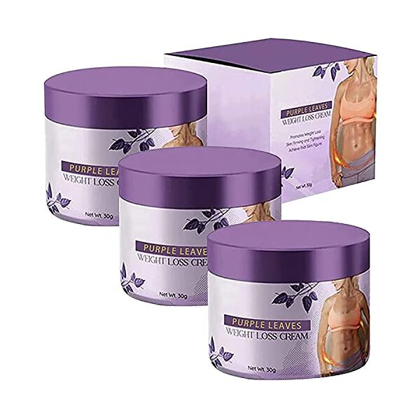 siapude zakdavi - crema per dimagrire con foglie viola keniota, per donne stomaco, gambe, addome, braccia, glutei (3 pezzi)