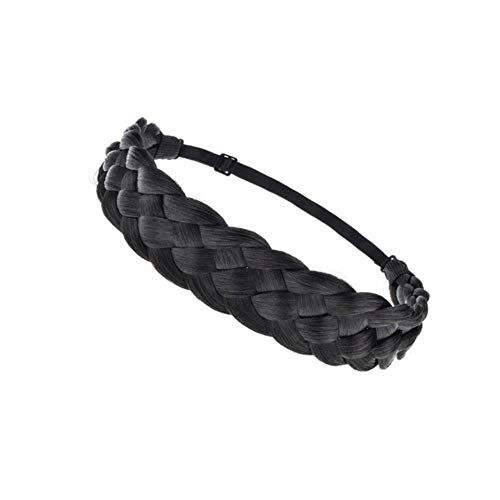 jiangyanyiliao 3,5 centimetri di larghezza per capelli parrucca sintetica Band torsione confina Bohemian intrecciato fascia per le donne,2