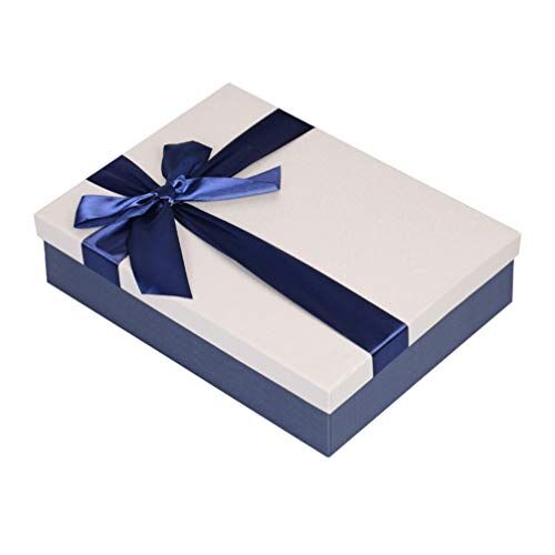 Toyvian confezione regalo scatola regalo rigida rettangolare con camicia per abiti in nastro sciarpa confezione per regalo di compleanno di natale (taglia l grigia)