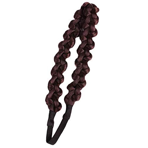 jiangyanyiliao 3,5 centimetri di larghezza per capelli parrucca sintetica Band torsione confina Bohemian intrecciato fascia per le donne,7