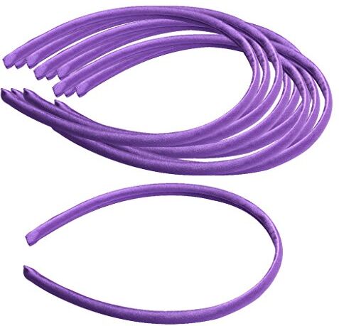 IPOTCH 10 Pcs Fascia Alice Band Dei Capelli Raso Pianura Diy Fai Da Te Per Donne Ragazze - Viola profondo, 36,5 cm