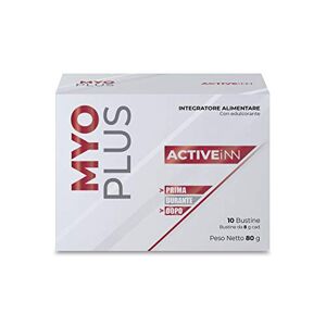 Innbiotec Pharma MYO PLUS - Integratore pre workout, attività fisica sportiva • con Glutatione, Creatina, Taurina, Coenzima Q10, Beta Alanina, Isoleucina • 10 bustine - Made in Italy