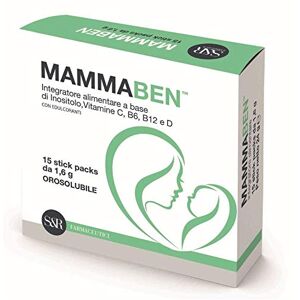 S&R Farmaceutici S&R Mammaben Integratore Alimentare per Neomamme e Tempo di Gravidanza, 15 x 1.6 g