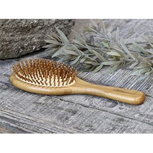 Antique Éternel - Spazzola per capelli in legno di bambù, lunghezza 23,5 cm, colore: naturale
