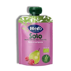 Hero Baby Hero Solo Frutta Frullata 100% Bio, Pera e Lampone, 100g