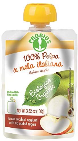 Probios Polpa 100% Mela Italiana Doypack Bio - Confezione da 18 x 100 g