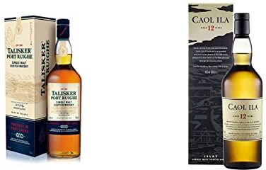 Talisker Port Ruighe Single Malt Scotch Whisky 700 ml & Caol Ila 12 Anni Islay Single Malt Scotch Whisky 700 ml