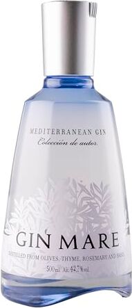 Gin Mare Mediterranean Gin 500 ml – Premium Gin con 4 botaniche principali che ricordano le coste mediterranee. 42,7% vol.