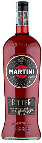 MARTINI Bitter Aperitivo, Infuso con Erbe Aromatiche Selezionate a Mano, 25% ABV, 100cl / 1L