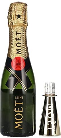 Moët & Chandon Champagne IMPÉRIAL Brut 12% Vol. 6x0,2l in Giftbox with 6 goldenen Bottle Sippers