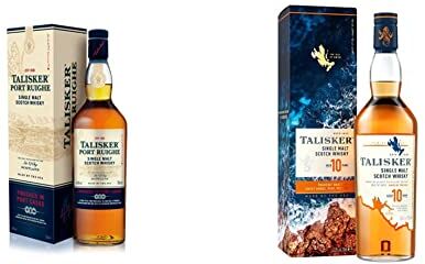 Talisker Port Ruighe Single Malt Scotch Whisky - 700 ml & 10 Anni Single Malt Scotch Whisky con Astuccio - 700 ml