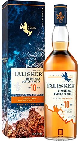 Talisker 10 Anni Single Malt Scotch Whisky con Astuccio - 700 ml