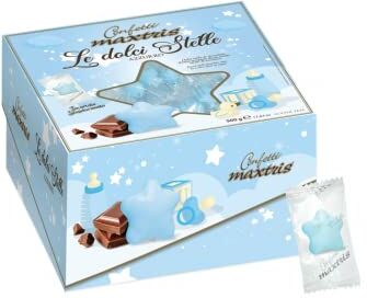 CONFETTI MAXTRIS Vassoio 500 gr LE DOLCI STELLE CELESTE incartate