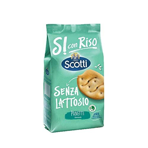 Riso Scotti Si con Riso - Panetti Crackers con Farina di Riso - Snack Senza Lattosio - 250 gr
