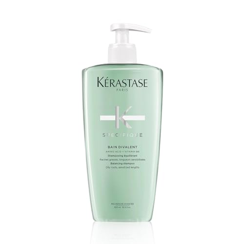 KERASTASE Kérastase, Spécifique, Shampoo Riequilibrante, Per Radici Grasse & Capelli Sensibilizzati, Bain Divalent, 500 ml