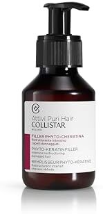 Collistar Attivi Puri Hair, Filler Phyto-Cheratina, Pre-Shampoo Ristrutturante Intensivo, per Capelli Danneggiati e Sfibrati, 100 ml