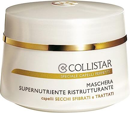 Collistar Maschera Supernutriente Ristrutturante Dalla triplice azione, rinforzante, protettiva, Dona tono e compattezza alla fibra capillare , per capelli secchi, sfibrati , 200ml