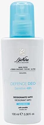 Bionike Defence - Deo Sensitive 48H, Latte Spray Deodorante Antitraspirante, Assorbe Il Sudore Fino A 48 Ore, Dona Ascelle Lenite E Protette, Dermatologicamente Testato, 100 Ml