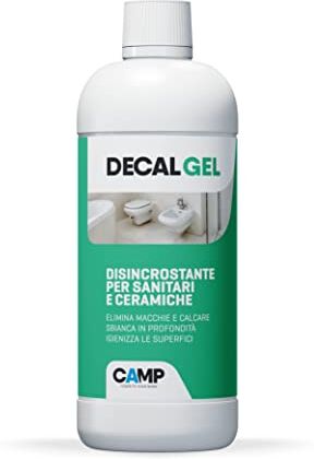 Camp DECAL Gel, Detergente disincrostante anticalcare in formula gel, Azione igienizzante, Sbiancante, Per sanitari e ceramiche