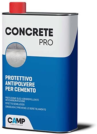 Camp Concrete Pro, Trattamento Consolidante Antipolvere per Cemento e Pietre Porose, 1 L