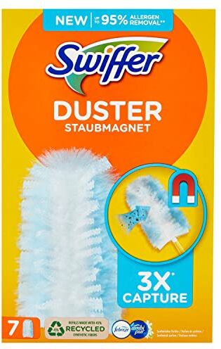 Swiffer Duster Piumini Catturapolvere, 7 Piumini, Profumo Freschezza di Ambi Pur, Cattura e Intrappola Polvere e Sporco, Raggiunge i Punti Più Difficili della Casa