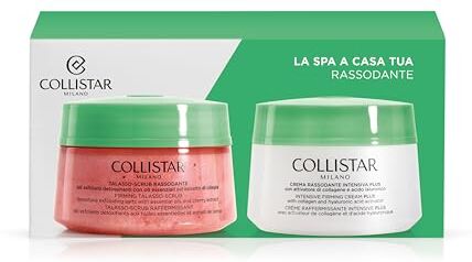 Collistar Cofanetto Corpo la Spa a Casa Tua, Routine Rassodante, Scrub Talasso 300gr + Crema Rassodante Intensiva 200ml