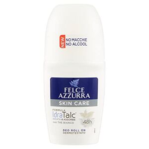 Felce Azzurra - Deodorante Roll On Skin Care con The Bianco, Formula IdraTalc, Efficacia 48 Ore, Non Macchia - 50 ml
