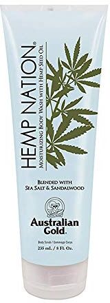 Australian Gold Original Hemp Nation Sea Salt & Sandalwood Body Wash 230ml, Vanilla