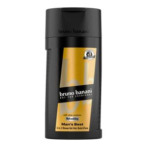 Bruno Banani Fragrance Man's Best - Gel doccia 3 in 1 per corpo, capelli e viso, elegante profumo maschile, 250 ml