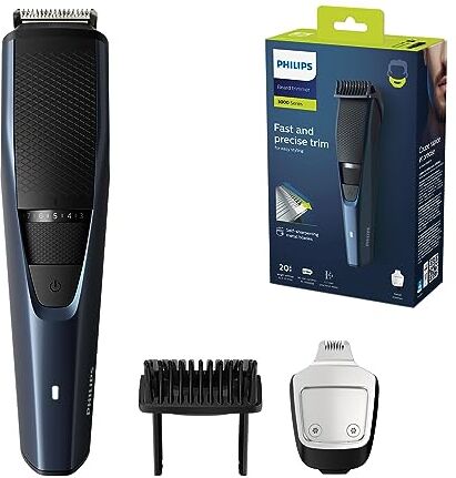 Regolabarba Philips serie 3000 - Regolabarba elettrico per uomo con rifinitore di precisione per barba, sistema Lift & Trim, 90 min di uso cordless e 1 ora di ricarica (modello BT3238/15)