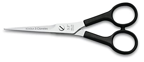 3 Claveles Relax - Forbici per tagliare per parrucchieri, 5.5", colore nero