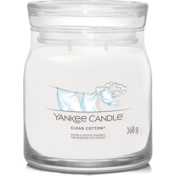 yankee candle - giara media candela clean cotton candele 368 g unisex