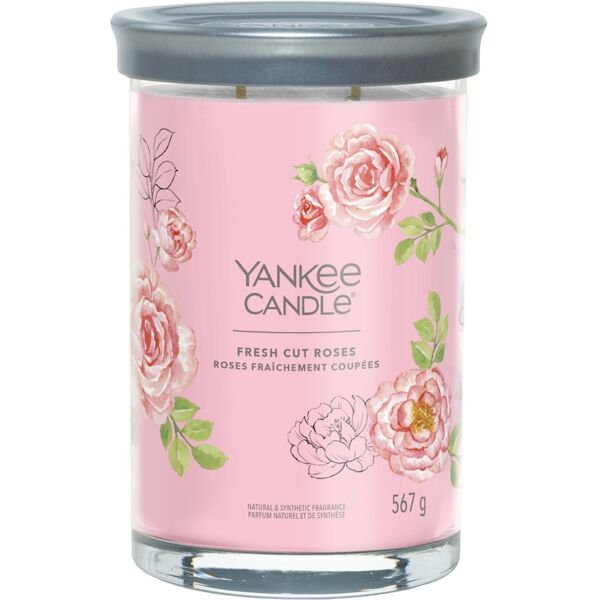 yankee candle - jar fresh cut roses candele 567 g unisex