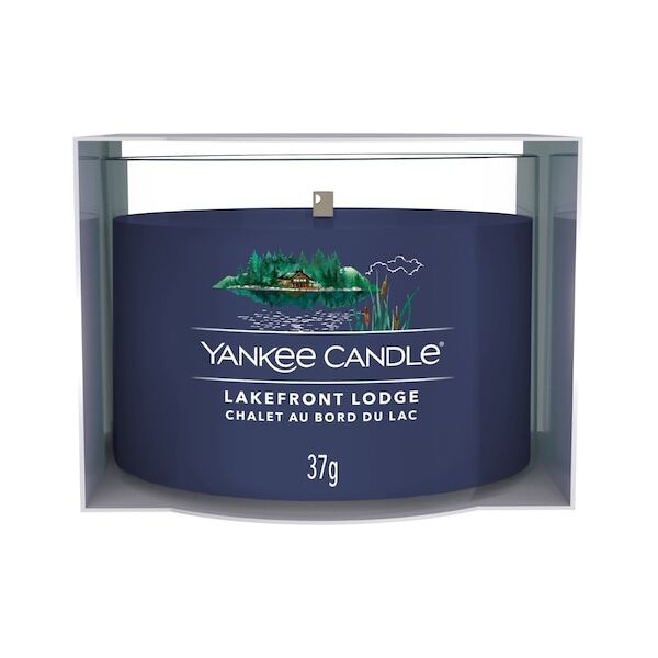 yankee candle - candela votive in vetro singola lakefront lodge candele 37 g unisex