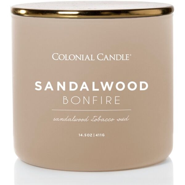 colonial candle - pop of color sandalwood bonfire candele 411 g unisex