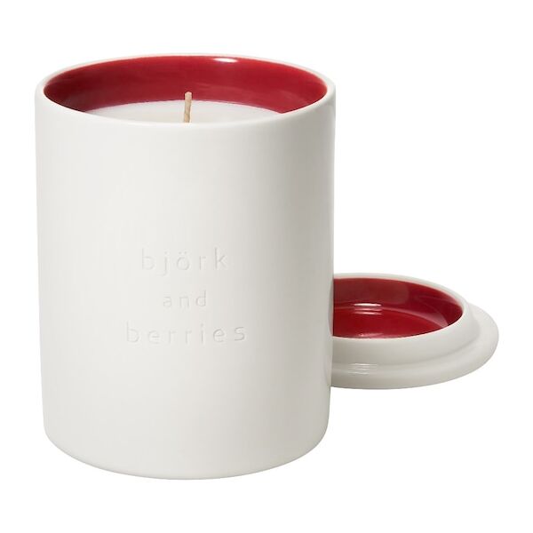 björk & berries - fäviken scented candle candele 220 g unisex