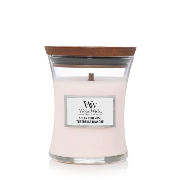 woodwick - candela media sheer tuberose candele 275 g unisex