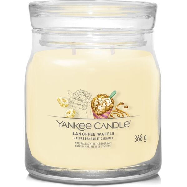 yankee candle - giara media banoffee waffle candele 368 g unisex