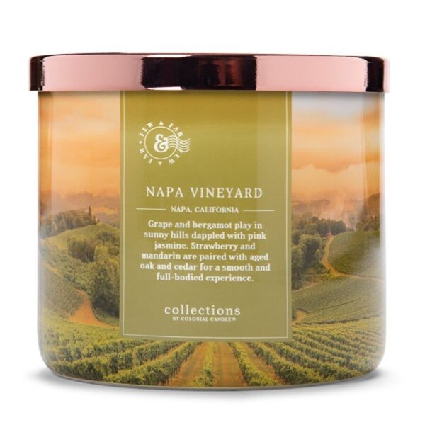 colonial candle - travel collection napa vineyard candele 411 g unisex