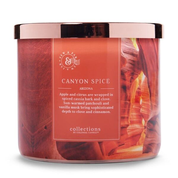 colonial candle - travel collection canyon spice candele 411 g unisex