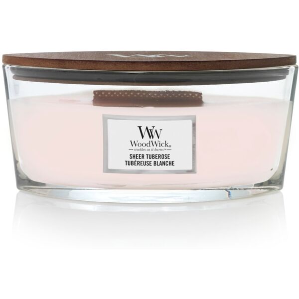 woodwick - le candele a forma ellittica hearthwick® sheer tuberose 453.6 g unisex