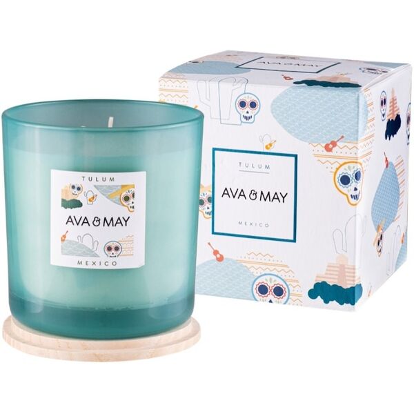 ava & may - candela profumata grande tulum candele 500 g unisex