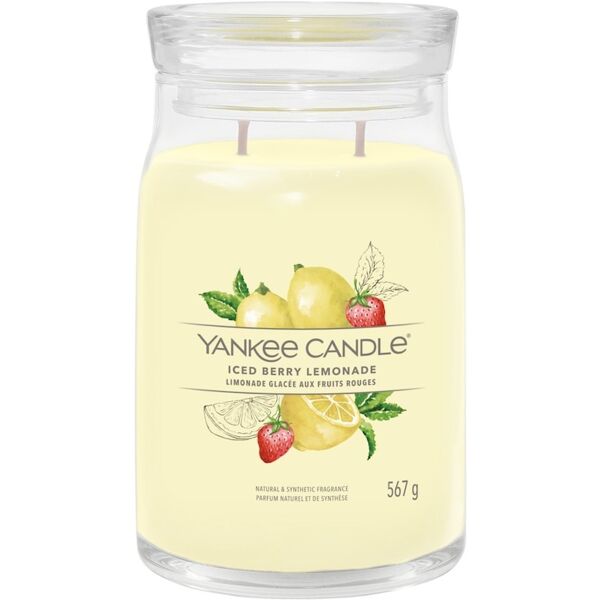 yankee candle - candela grande signature iced berry lemonade candele 567 g unisex