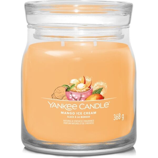 yankee candle - candela media signature mango ice cream candele 368 g unisex