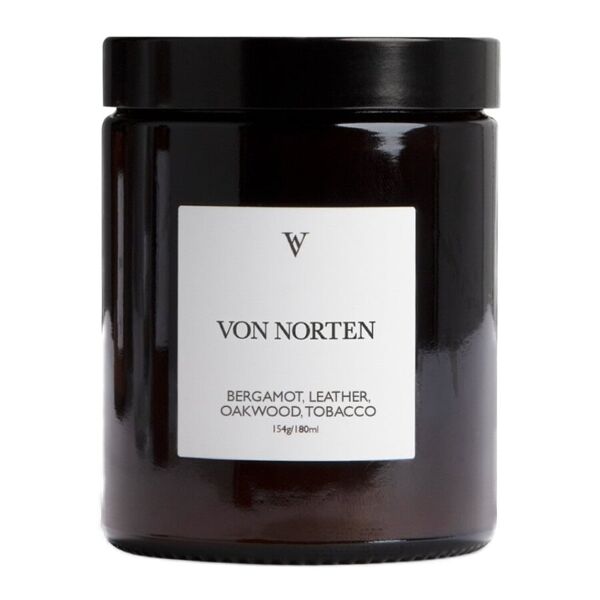 von norten - bergamot, oakwood, leather & tobacco candle candele 180 ml unisex