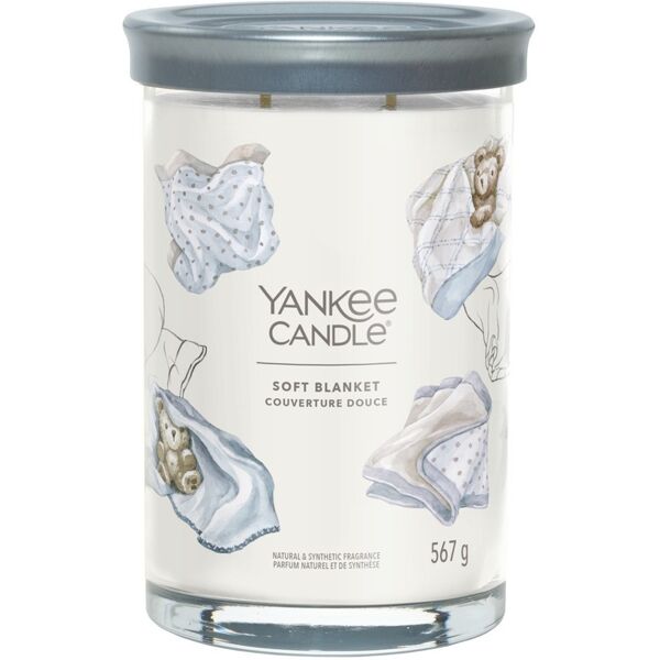 yankee candle - candela tumbler grande signature soft blanket candele 567 g unisex