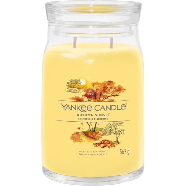 yankee candle - candela grande signature autumn sunset candele 567 g unisex