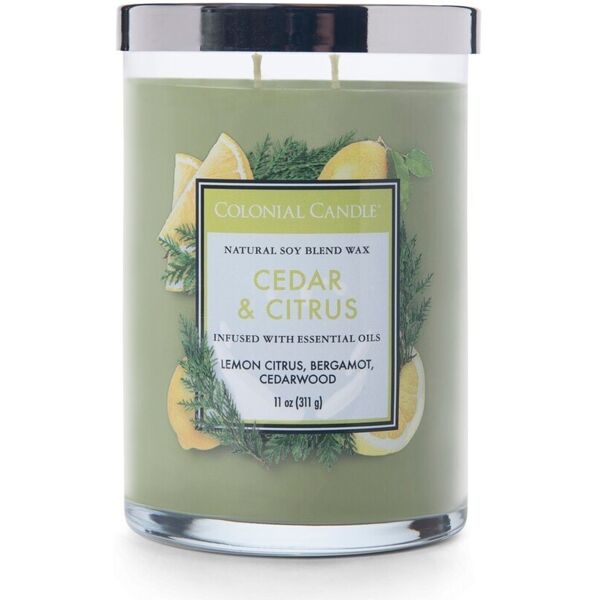 colonial candle - classic jar cedar & citrus candele 311 g unisex